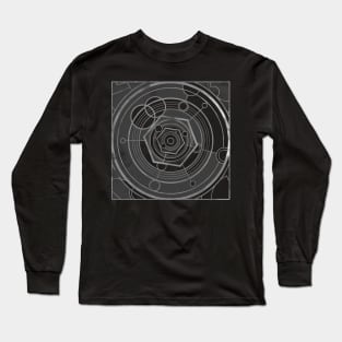 Weathered Clockwork - Gray (Gallifreyan inspired) Long Sleeve T-Shirt